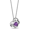 Thumbnail Image 1 of Disney Treasures The Nightmare Before Christmas Amethyst and 0.115 CT. T.W. Diamond Heart Pendant in Sterling Silver