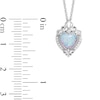 Enchanted Disney Cinderella Lab-Created Opal and Diamond Accent Pendant and Stud Earrings Set in Sterling Silver