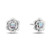 Enchanted Disney Cinderella Lab-Created Opal and Diamond Accent Pendant and Stud Earrings Set in Sterling Silver