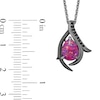 Thumbnail Image 3 of Enchanted Disney Villains Maleficent Pear-Shaped Purple Lab-Created Opal and Black Diamond Pendant in Sterling Silver