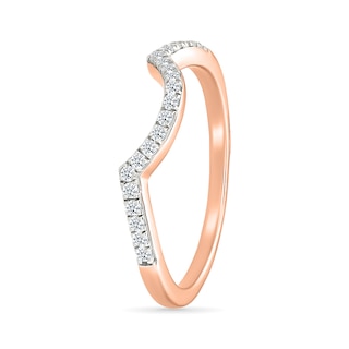 1.23 CT. T.W. Pear-Shaped Multi-Diamond Frame Multi-Row Shank Bridal Set in 10K Rose Gold