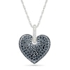 0.29 CT. T.W. Heart-Shaped Black Multi-Diamond Pendant in Sterling Silver and Black Rhodium