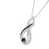 0.23 CT. T.W. Black and White Diamond Infinity Pendant in Sterling Silver