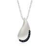 0.04 CT. T.W. Black Diamond Teardrop Pendant in Sterling Silver