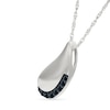 0.04 CT. T.W. Black Diamond Teardrop Pendant in Sterling Silver