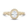 Thumbnail Image 3 of 0.95 CT. T.W. Oval Diamond Frame Twist Shank Engagement Ring in 14K Gold