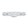 0.45 CT. T.W. Princess-Cut Diamond Collar Loop Shank Engagement Ring in 14K White Gold