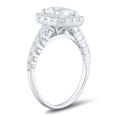 1.95 CT. T.W. Emerald-Cut Diamond Frame Engagement Ring in 14K White Gold