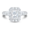 1.95 CT. T.W. Emerald-Cut Diamond Frame Engagement Ring in 14K White Gold