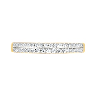 1.45 CT. T.W. Oval-Shaped Multi-Diamond Frame Multi-Row Split Shank Bridal Set in 10K Gold