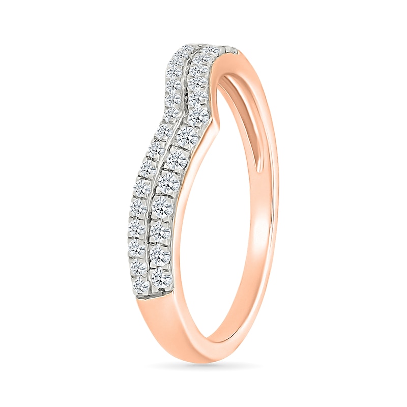 1.45 CT. T.W. Marquise-Shaped Multi-Diamond Frame Multi-Row Split Shank Bridal Set in 10K Rose Gold