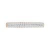 1.45 CT. T.W. Cushion-Shaped Multi-Diamond Double Frame Multi-Row Split Shank Bridal Set in 10K Rose Gold