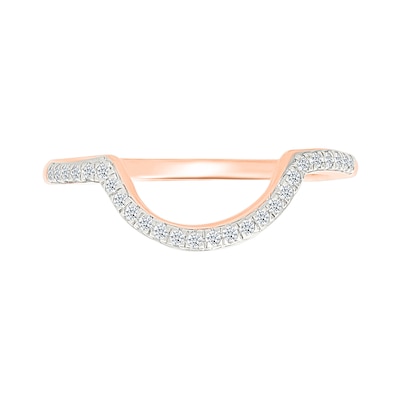 1.23 CT. T.W. Pear-Shaped Multi-Diamond Swirl Frame Triple Row Shank Bridal Set in 10K Rose Gold