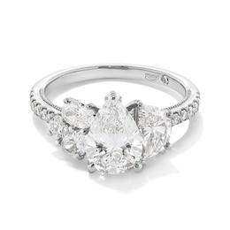 Emmy London 2.50 CT. T.W. Multi-Shaped Certified Lab-Created Diamond Engagement Ring in 18K White Gold (F/VS2)