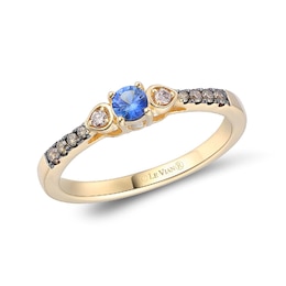 Le Vian® Blueberry Sapphire® and 0.115 CT. T.W. Diamond Ring in 14K Honey Gold™