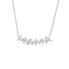 0.085 CT. T.W. Certified Lab-Created Diamond "MAMA" Necklace in Sterling Silver (I/SI2) - 17"