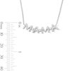 0.085 CT. T.W. Certified Lab-Created Diamond "MAMA" Necklace in Sterling Silver (I/SI2) - 17"