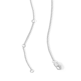 Diamond Accent "mama" Double Charm Pendant in Sterling Silver