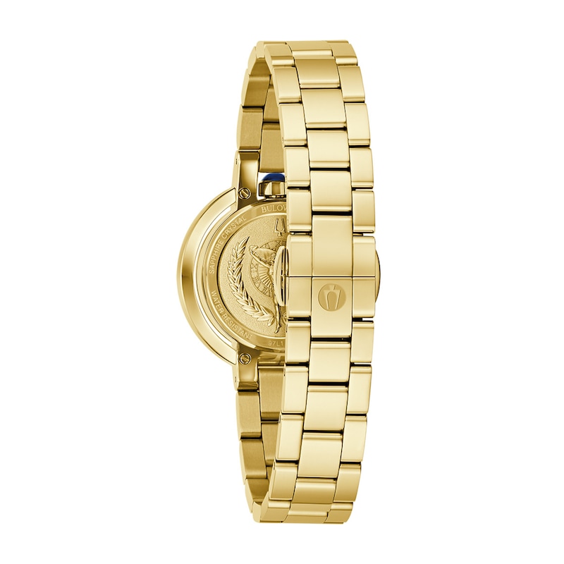 Main Image 3 of Ladies' Bulova Rubaiyat Gold-Tone IP Watch with Mother-of-Pearl Dial (Model: 97L181)