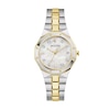 Thumbnail Image 1 of Ladies' Bulova Classic Prestige Diamond Accent Two-Tone IP Watch with Mother-of-Pearl Dial (Model: 98P234)