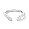 Thumbnail Image 1 of Vera Wang Love Collection 0.145 CT. T.W. Pear-Shaped Diamond Open Shank Band in Sterling Silver