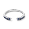 Thumbnail Image 1 of Vera Wang Love Collection Blue Sapphire Graduated Open Shank Band in Sterling Silver