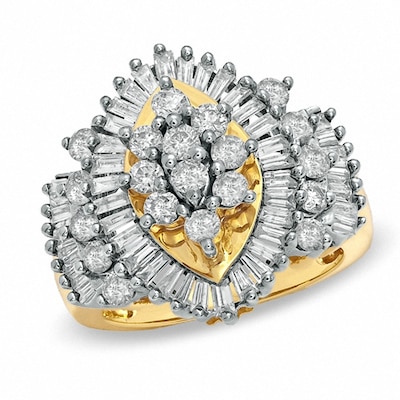 Previously Owned - 1.95 CT. T.W. Diamond Crown Ring in 10K Gold