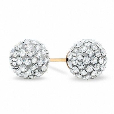 Previously Owned - Crystal Stud Earrings in 14K Gold