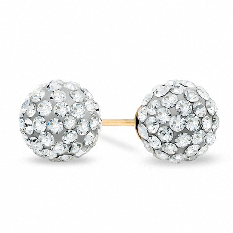 Previously Owned - Crystal Stud Earrings in 14K Gold|Peoples Jewellers