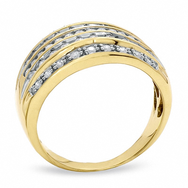 Previously Owned - 0.50 CT. T.W. Diamond Five Row Anniversary Band in 10K Gold