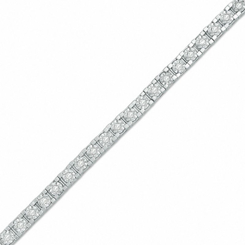 Previously Owned - 0.50 CT. T.W. Diamond Tennis Bracelet in 10K White Gold