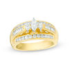 Thumbnail Image 0 of Previously Owned - 1.00 CT. T.W. Marquise Diamond Three Stone Engagement Ring in 14K Gold