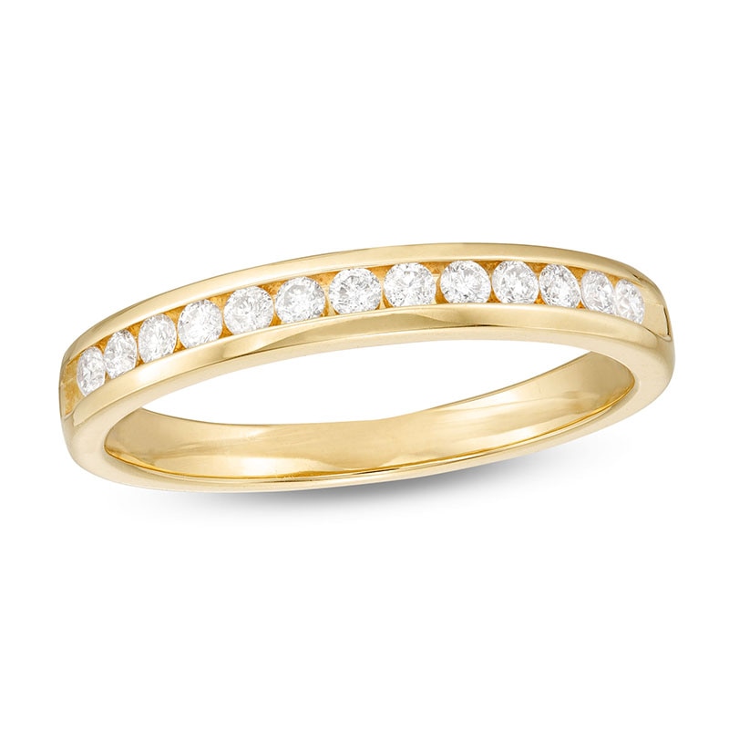 Main Image 1 of Previously Owned - 0.25 CT. T.W. Diamond Channel Band in 14K Gold