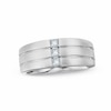 Thumbnail Image 1 of Previously Owned - Men's 0.25 CT. T.W. Square-Cut Diamond Three Stone Band in 14K White Gold