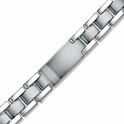 Previously Owned - Men's ID Bracelet in Tungsten - 8.5"