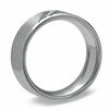 Previously Owned - Men's Diamond Accent Slant Wedding Band in Stainless Steel