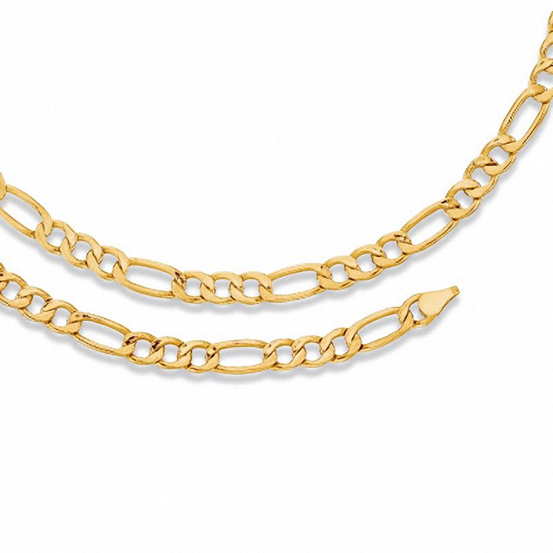 Previously Owned - Men's 5.4mm Figaro Bracelet and Necklace Set in 10K Gold|Peoples Jewellers