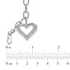 Thumbnail Image 1 of Previously Owned - The Heart Within™ Diamond Accent Heart Charm Bracelet in Sterling Silver - 7.5"