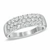 Thumbnail Image 0 of Previously Owned - 0.95 CT. T.W.  Diamond Three Row Wedding Band in 18K White Gold (H/VS2)