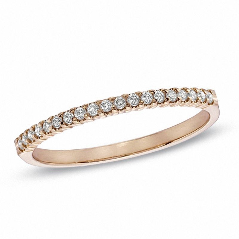 Previously Owned - 0.15 CT. T.W. Diamond Anniversary Band in 10K Rose Gold