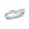 Thumbnail Image 0 of Previously Owned - 0.26 CT. T.W. Diamond Contour Wedding Band in 14K White Gold