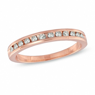 Previously Owned - 0.25 CT. T.W. Diamond Band in 10K Rose Gold