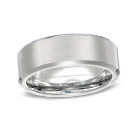 Previously Owned - Triton's Men's 8.0mm Comfort Fit Beveled Edge Wedding Band in Tungsten