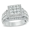 Thumbnail Image 0 of Previously Owned - 1.25 CT. T.W. Princess-Cut Composite Diamond Frame Engagement Ring in 10K White Gold