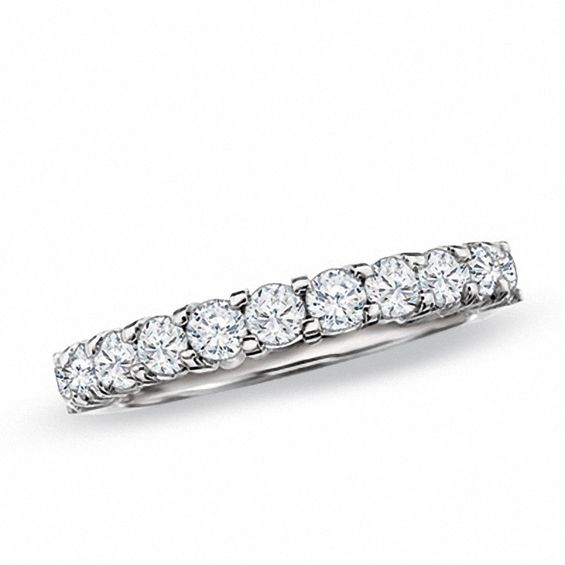 Previously Owned - 1.00 CT. T.W. Diamond Prong Band in 14K White Gold