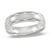 Thumbnail Image 1 of Previously Owned - Men's 6.0mm Comfort Fit Wedding Band in 10K White Gold