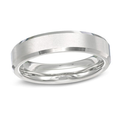 Previously Owned - Triton Men's 5.0mm Comfort Fit Wedding Band in White Tungsten