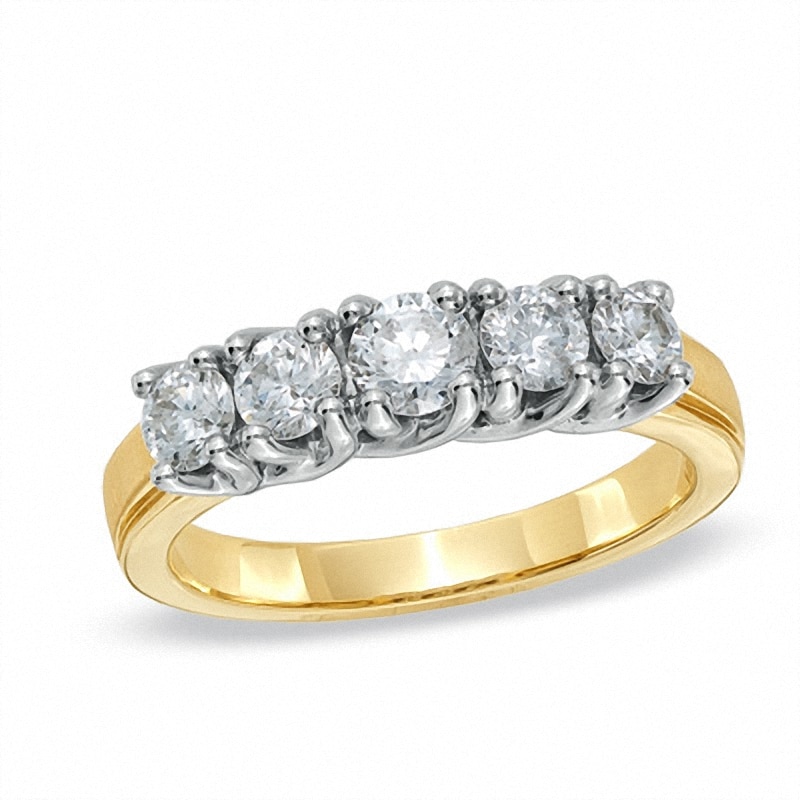 Main Image 1 of Previously Owned - 0.50 CT. T.W. Diamond Five Stone Ring in 14K Gold