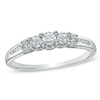 Previously Owned - 0.33 CT. T.W. Diamond Past Present Future® Ring in 14K White Gold