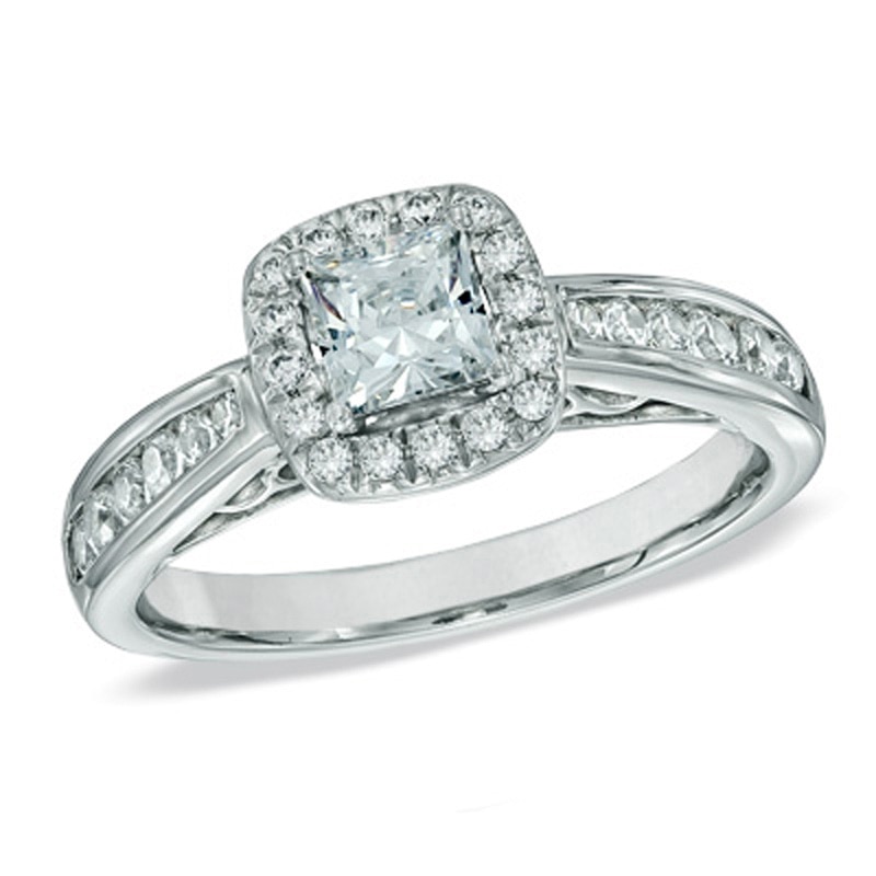 Previously Owned -  1.00 CT. T.W. Princess-Cut Diamond Ring in 14K White Gold (I/I1)|Peoples Jewellers